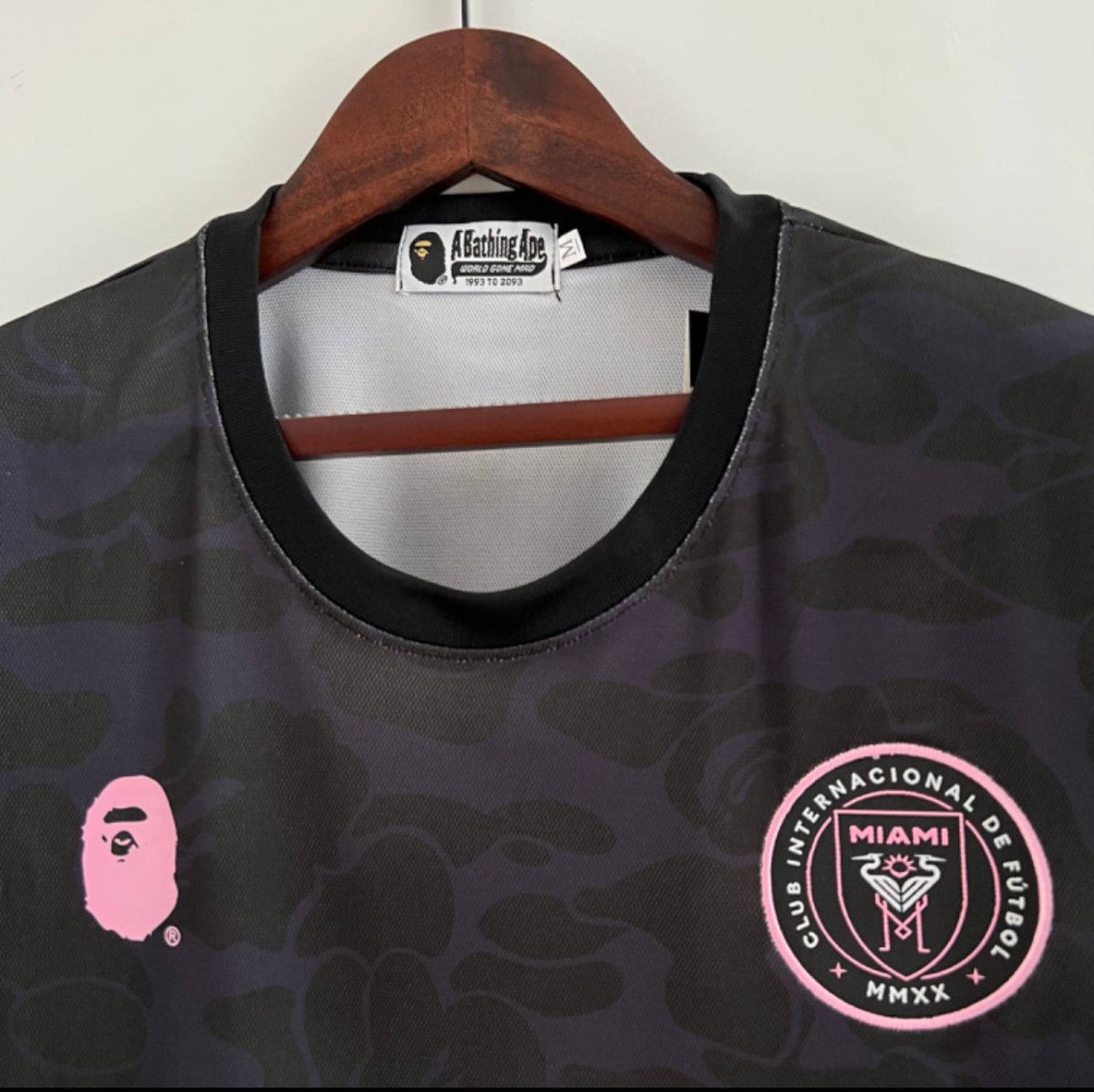 Camisa Inter Miami x BAPE - Preta - FUTVERSO