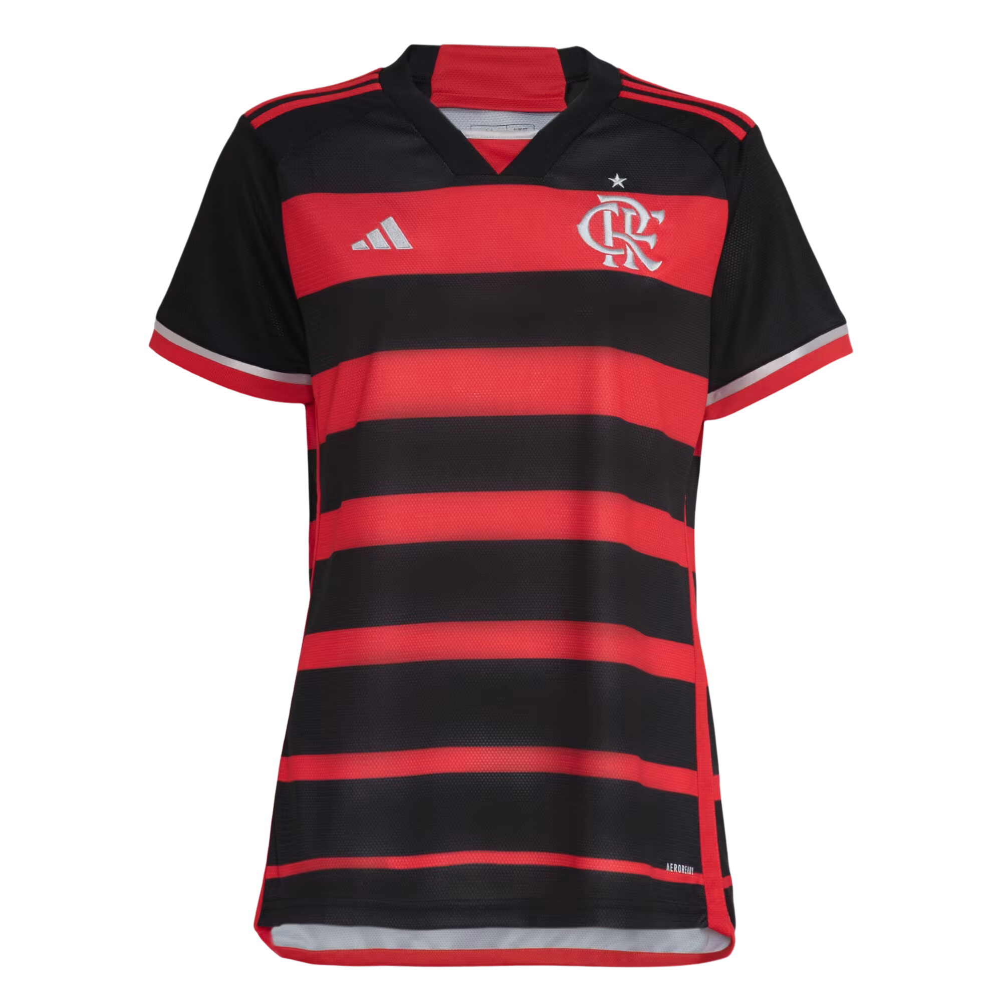 Camisa do Flamengo Home 24/25 s/n Torcedor Feminina - Preta e Vermelha