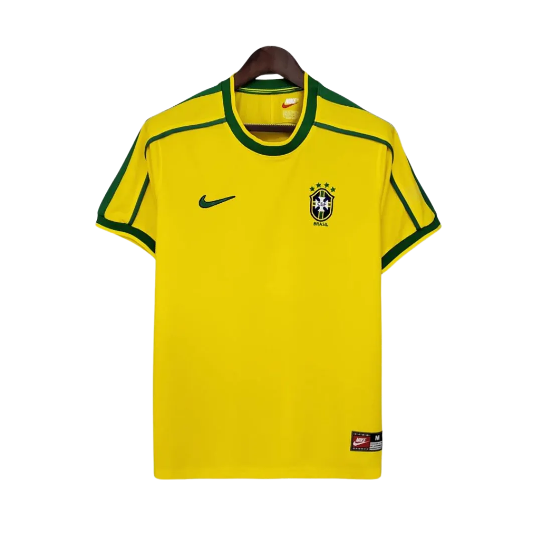 Camisa Brasil Retrô 1998 s/n° Torcedor Nike Masculino - Amarela