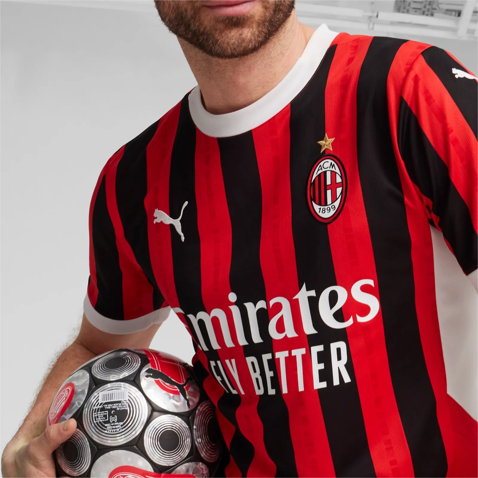 Camisa A.C Milan Home 24/25 - Vermelha e Preta