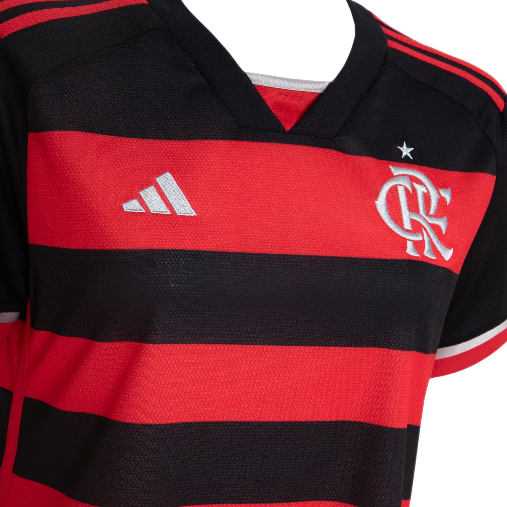 Camisa do Flamengo Home 24/25 s/n Torcedor Feminina - Preta e Vermelha