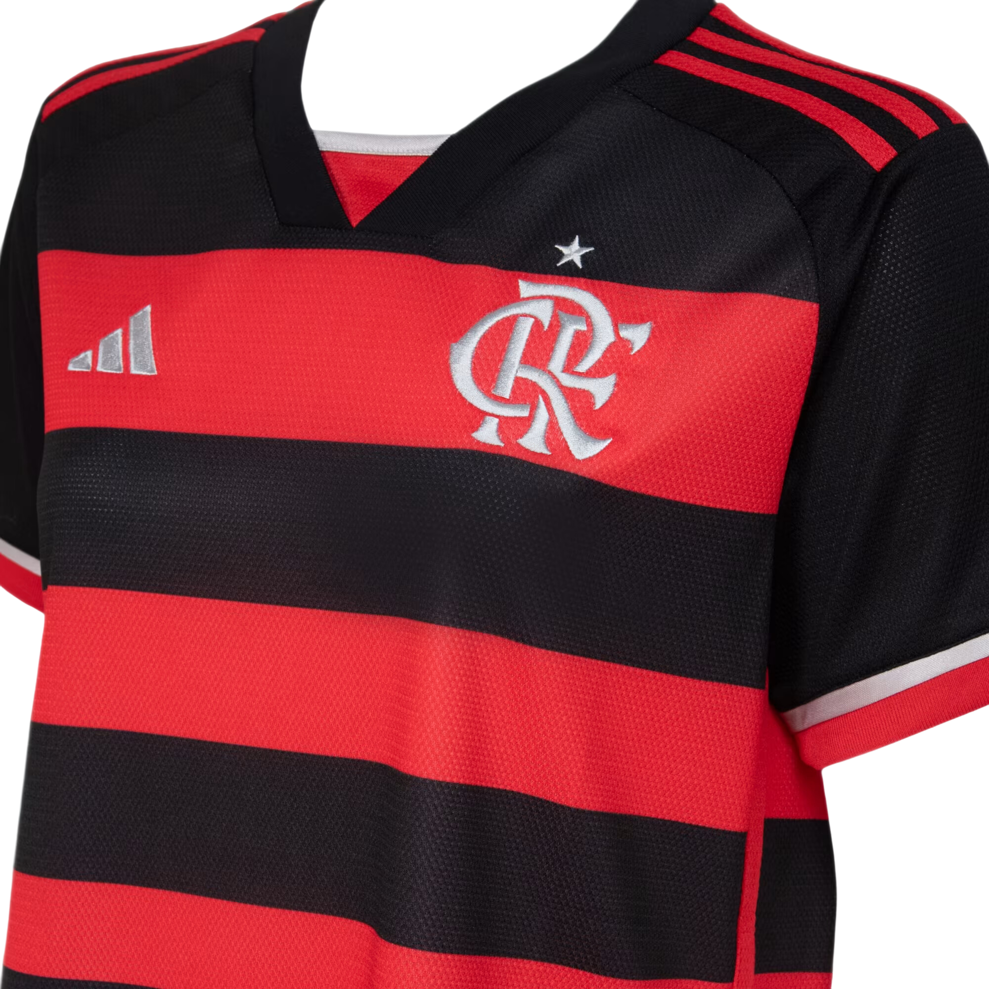 Camisa do Flamengo Home 24/25 s/n Torcedor Feminina - Preta e Vermelha