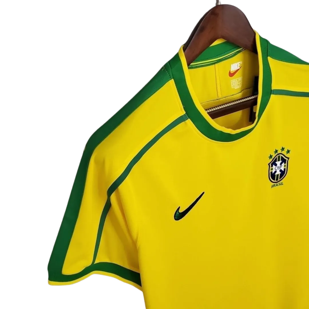 Camisa Brasil Retrô 1998 s/n° Torcedor Nike Masculino - Amarela