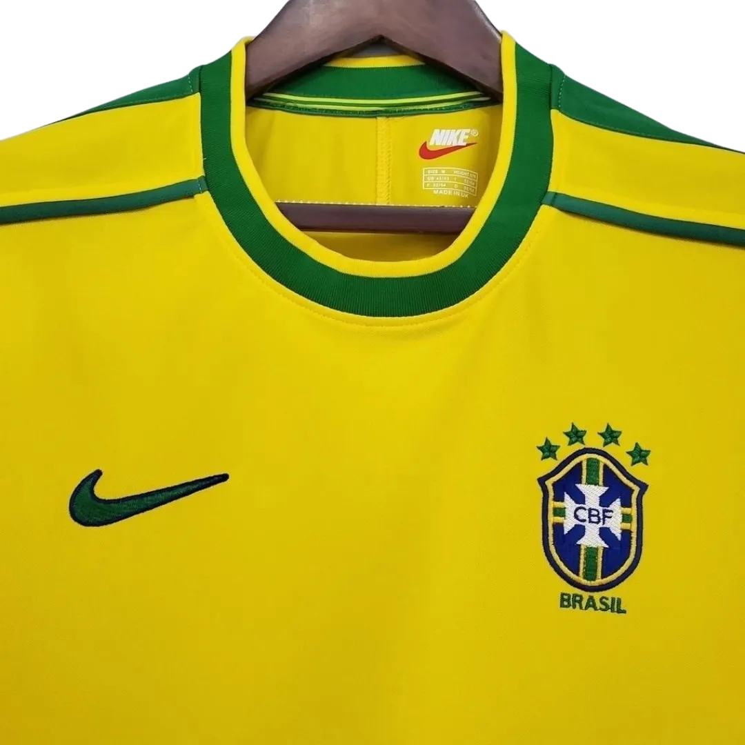 Camisa Brasil Retrô 1998 s/n° Torcedor Nike Masculino - Amarela