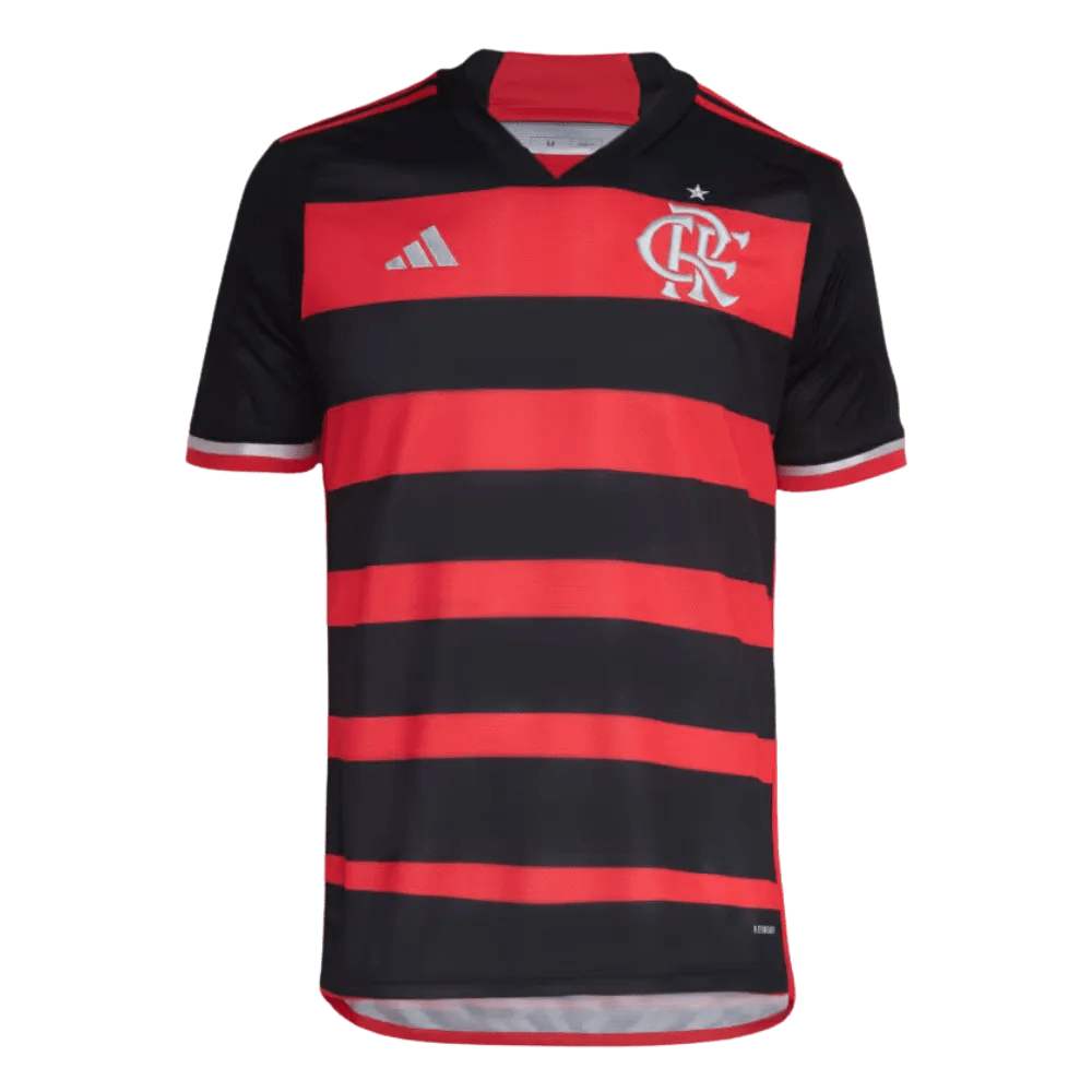 Camisa do Flamengo Home 24/25 s/n Torcedor Masculino - Preta e Vermelha