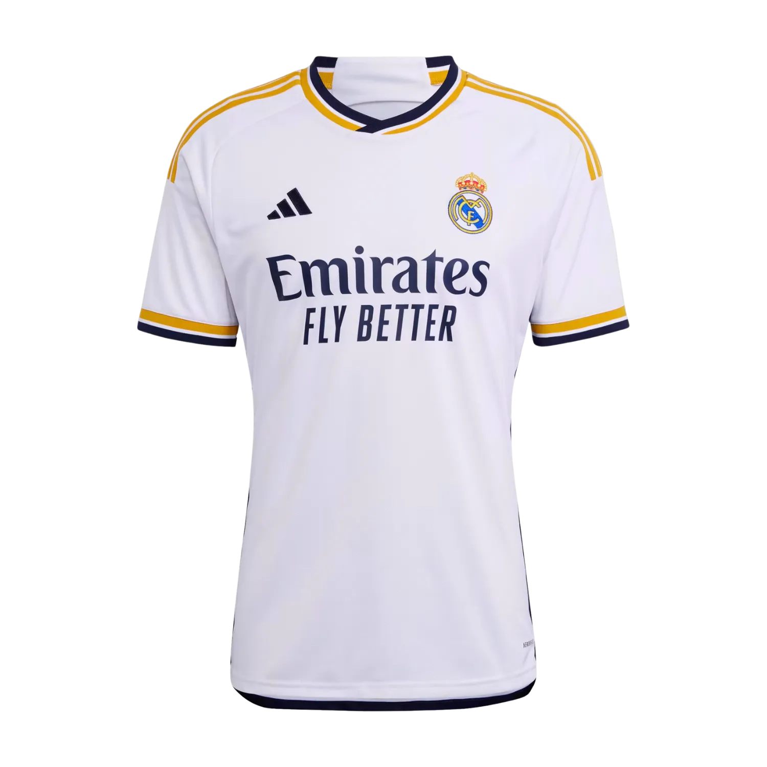 Camisa Real Madrid Home 23/24 Torcedor Masculino c/Patch da 15ª Champions - Branca