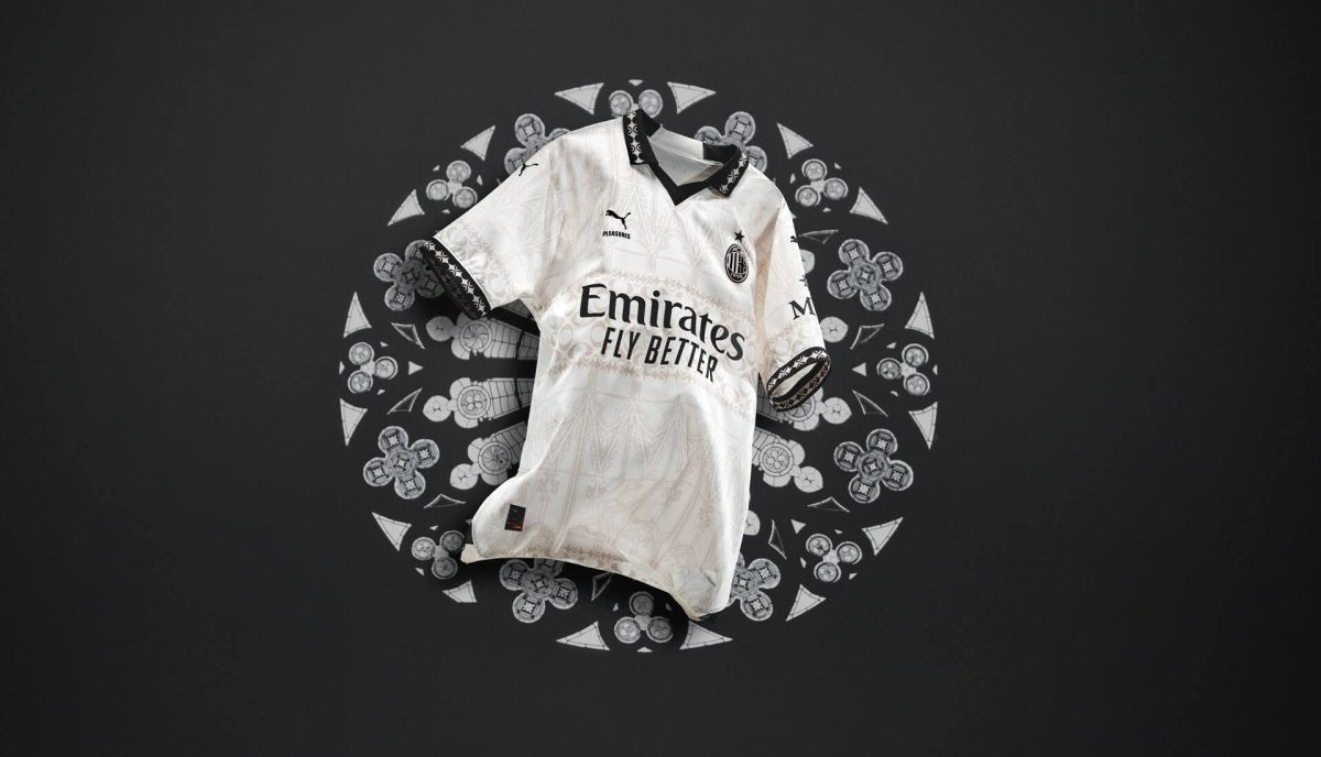 Camisa A.C Milan x PLEASURES Fourth 24/25 - Preta / Off White