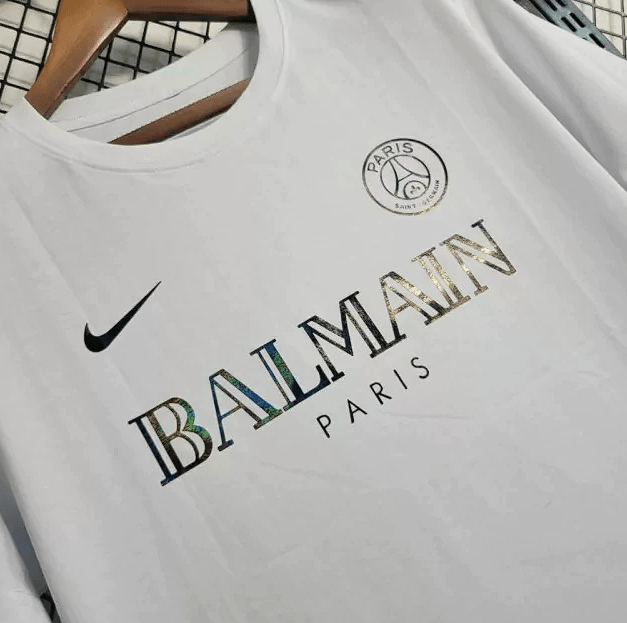 Camisa PSG 23/24 Lançamento Edição Especial Balmain Paris - FUTVERSO