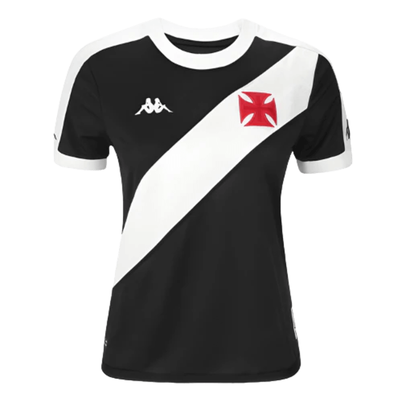 Camisa Vasco da Gama Home 24/25 Feminina - Preta e Branca