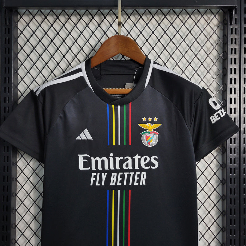 Kit Infantil Benfica Away 23/24 - Preto