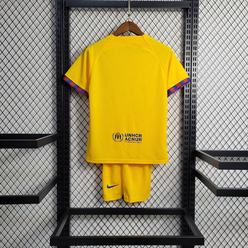 Kit Infantil Barcelona 23/24 - Amarelo