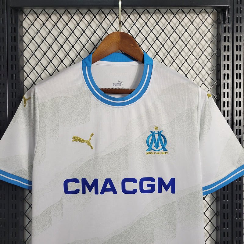 Camisa Olympique de Marseille I 23/24 Puma - Branco