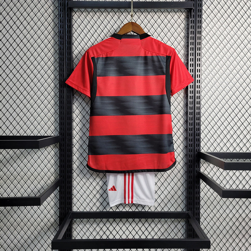 Kit Infantil Flamengo Home 23/24 - Vermelho/Preto