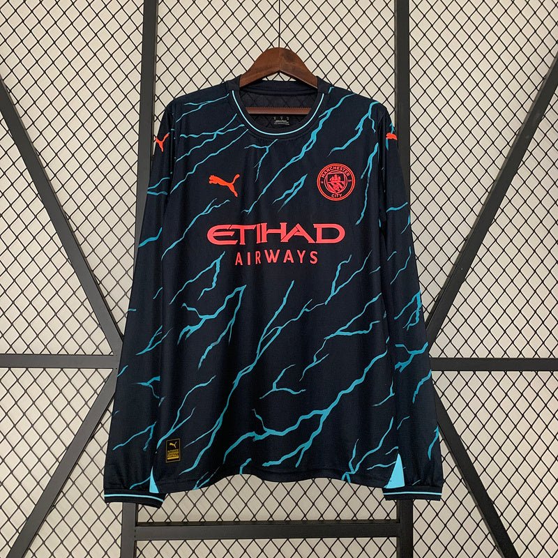 Camisa Manchester City Manga Longa 23/24 Away II - FUTVERSO