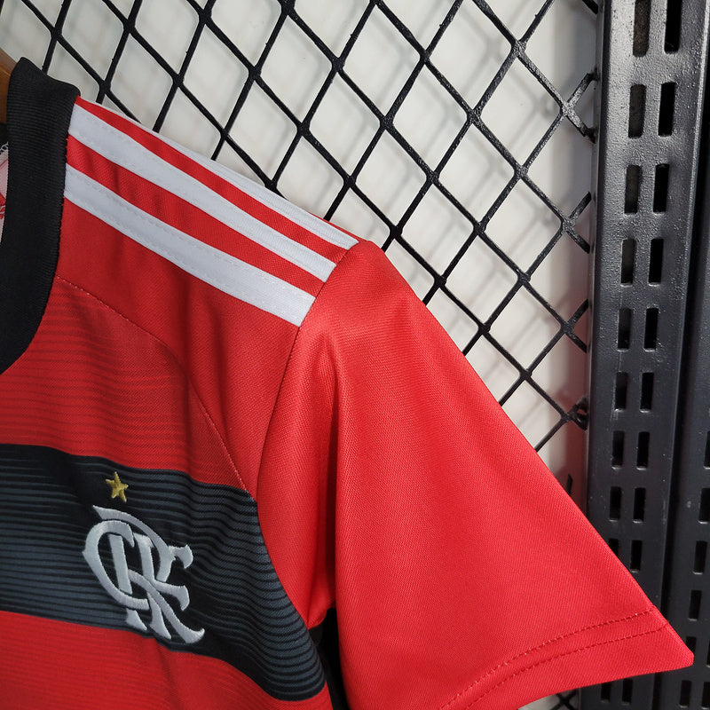 Kit Infantil Flamengo Home 23/24 - Vermelho/Preto