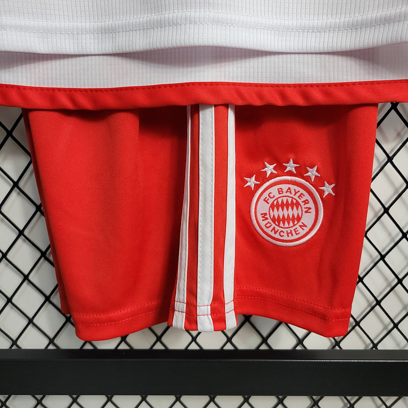 Kit Infantil Bayern Home 23/24 - Branco/Vermelho