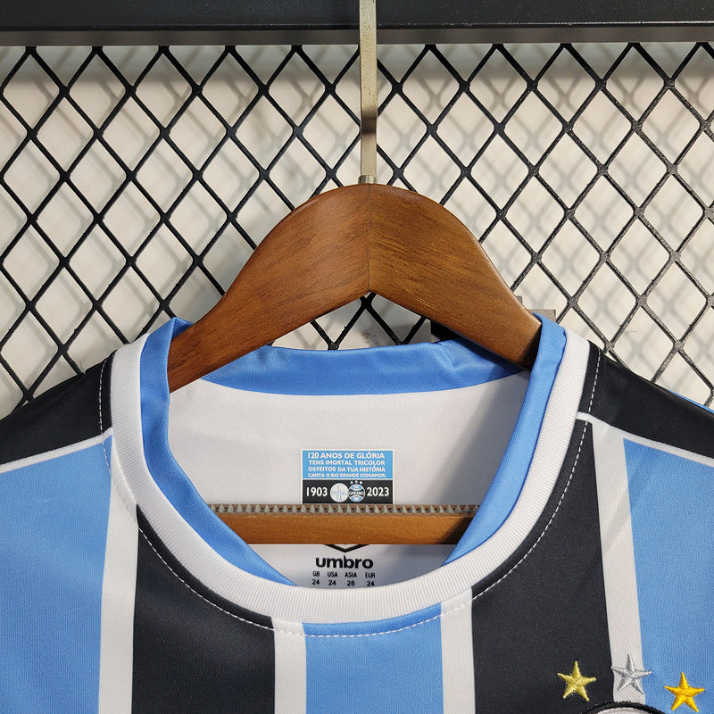 Kit Infantil Grêmio Home 23/24 - Azul/Preto