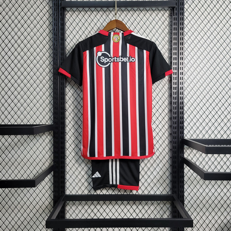 Kit Infantil São Paulo 23/24 - Preto/Vermelho