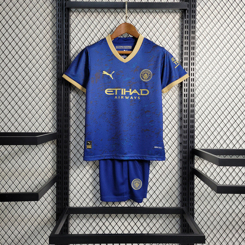 Kit Infantil Manchester City 23/24 - Azul - Special Edition