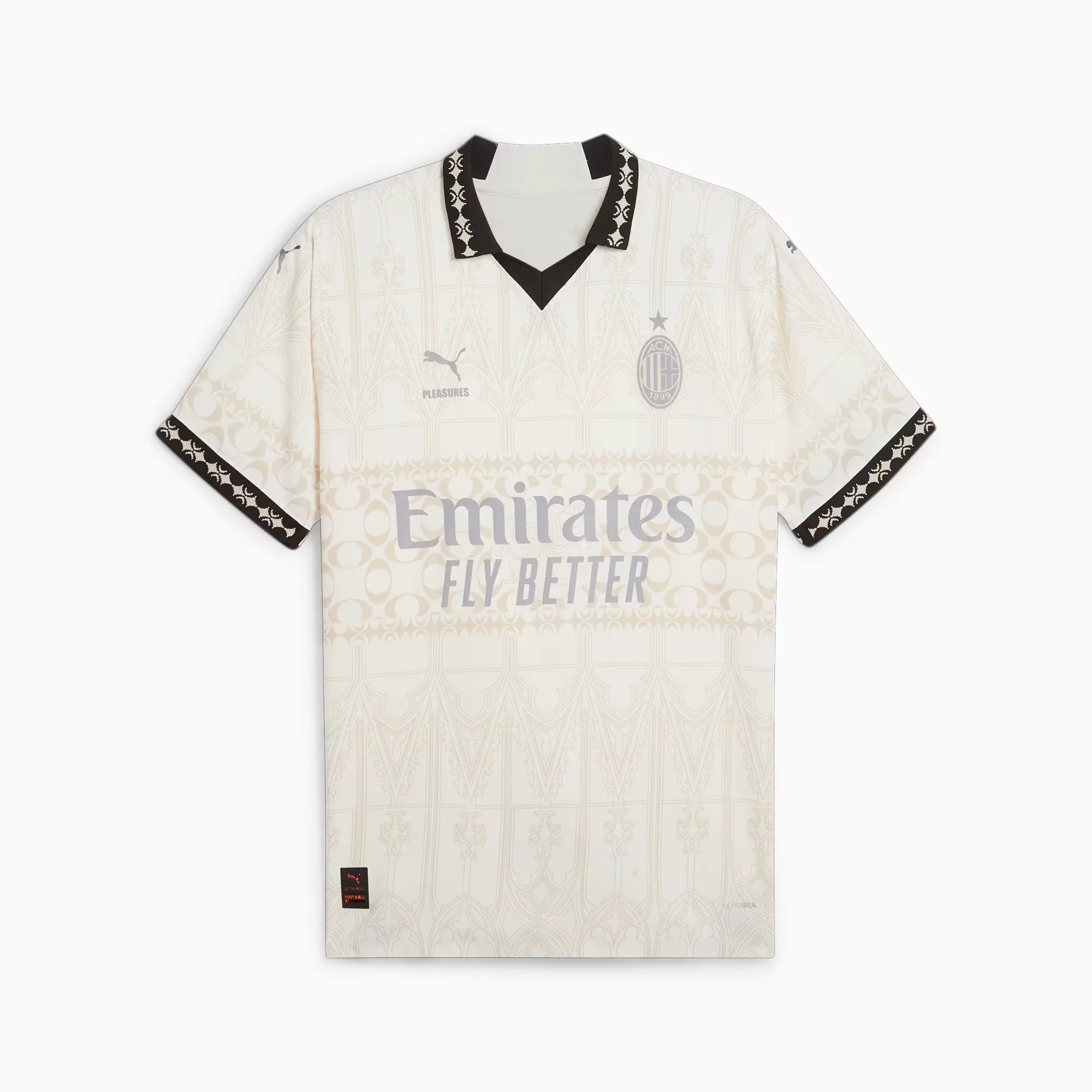 Camisa A.C Milan x PLEASURES Fourth 24/25 - Preta / Off White